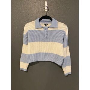 Art Class Blue and Cream Striped Sweater